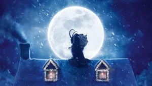 The Legendary Krampus Keeps An Eye Out For Misbehaving Kids Wallpaper