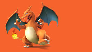 The Legendary Pokémon Charizard In Vibrant 3d Art Wallpaper