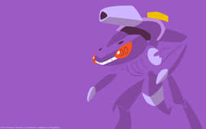 The Legendary Pokemon Genesect Under A Purple Sky Wallpaper