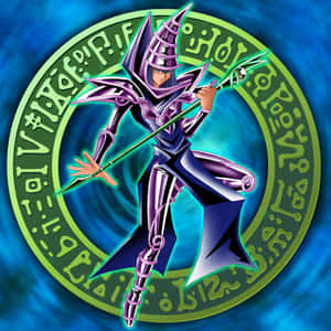 The Legendary Yugioh Dark Magician Unleashing His Power Wallpaper