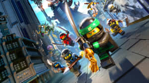 The Lego Ninjago Movie Lord Garmadon Chasing Ninjas Wallpaper