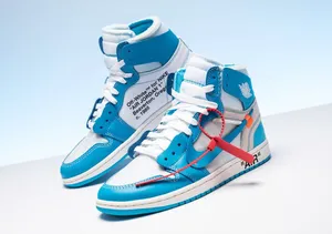 The Limited-edition Off White Jordan 1 Sneakers Wallpaper