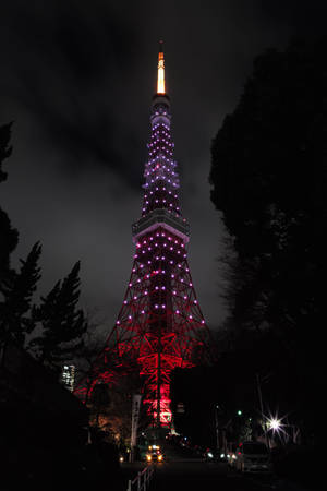 The Lit Skyline Of Tokyo, Japan At Night Wallpaper