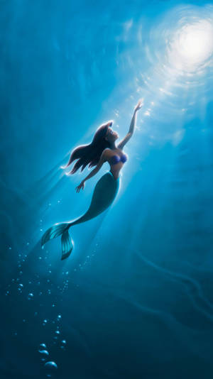 The Little Mermaid In A Light Wallpaper