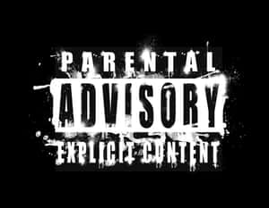 The Logo For Parental Advisory On A Black Background Wallpaper