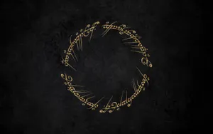 The Lord Of The Rings Logo On A Black Background Wallpaper