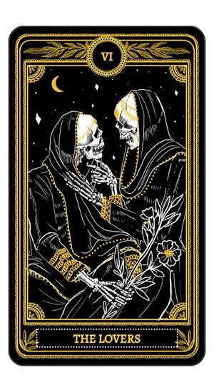 The Lovers Tarot Card Wallpaper