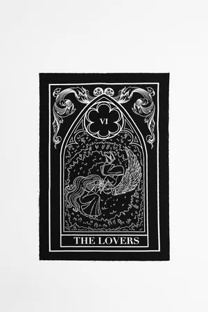 The Lovers Tarot Card Art Wallpaper