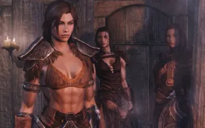 The Loyal Companion, Lydia, In The Breathtaking World Of Skyrim Wallpaper