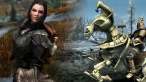 The Loyal Companion Lydia In The Elder Scrolls V: Skyrim Wallpaper