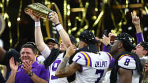 The Lsu Tiger Marching Band Shows Off Their Spirit Wallpaper