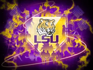 The Lsu Tigers Roar In Support Of Their Team Wallpaper