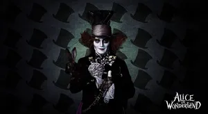 The Mad Hatter In Tim Burton's Alice In Wonderland Wallpaper