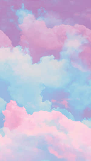 The Magic Of Pink And Blue Clouds Wallpaper