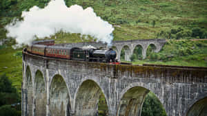 The Magical Ride Of The Hogwarts Express Train Wallpaper