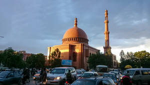 The Magnificent Grand Mosque Of Kabul Wallpaper