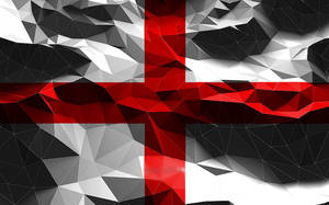 The Majestic England Flag In Poly Art Wallpaper