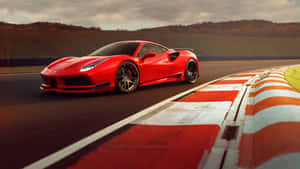 The Majestic Ferrari 488 Gtb In Full Glory Wallpaper