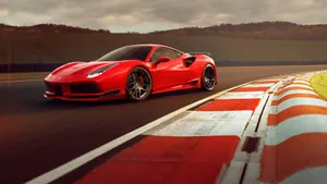The Majestic Ferrari 488 Gtb In Full Glory Wallpaper
