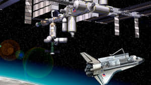 The Majestic International Space Station Orbits Earth Wallpaper