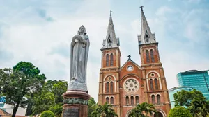 The Majestic Notre-dame Cathedral In Ho Chi Minh City, Vietnam Wallpaper