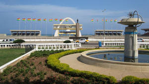 The Majestic View Of Independence Square In Accra, Ghana Wallpaper