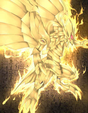 The Majestic Winged Dragon Of Ra Unleashed Wallpaper