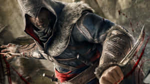 The Master Assassin, Ezio Auditore, Poised For Action In Assassin's Creed Wallpaper