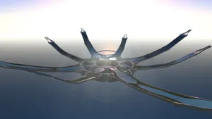 The Master Chief On The Forerunner Ark In Halo Universe Wallpaper