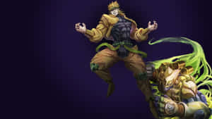 The Menacing Dio Brando In Action Wallpaper