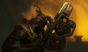 The Mighty Arbiter In Action Wallpaper