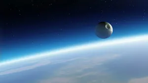 The Mighty Beam Of The Death Star Ii Wallpaper