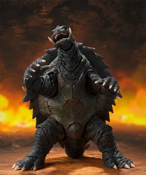 The Mighty Gamera Unleashes His Fiery Breath Wallpaper