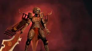 The Mighty Legion Commander In Action Wallpaper