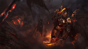 The Mighty Legion Commander In Battle Wallpaper