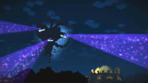 The Mighty Minecraft Wither Unleashed Wallpaper