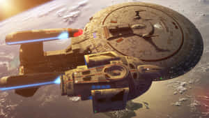 The Mighty Uss Enterprise From Star Trek Wallpaper