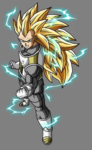 The Mighty Vegeta In Super Saiyan 3 Form Wallpaper