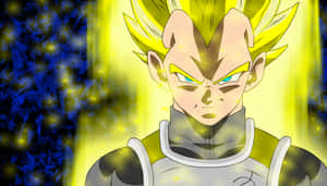 The Mighty Vegeta Super Saiyan Unleashes His Power Wallpaper