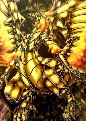 The Mighty Winged Dragon Of Ra Unleashed Wallpaper