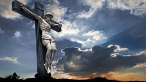 The Moment Of Jesus' Crucifixion Wallpaper