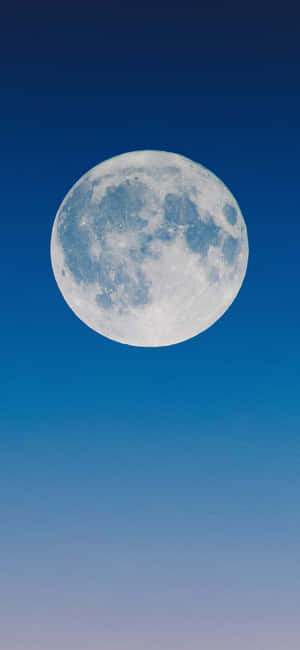 The Moon Blue Shot Iphone Wallpaper