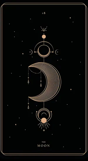 The Moon Tarot Card Wallpaper