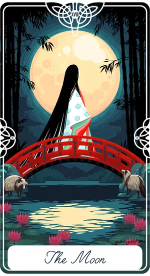 The Moon Tarot Card Wallpaper
