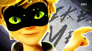 “the Mysterious Chat Noir Prowls At Night” Wallpaper