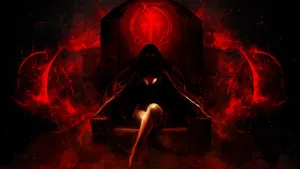 The Mysterious Dark Queen Enthroned Wallpaper