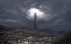 The Mysterious Dark Tower In A Fantasy World Wallpaper