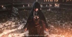 The Mysterious Fire Keeper Illuminating The Darkness Wallpaper