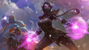 The Mystical Templar Assassin In Action Wallpaper