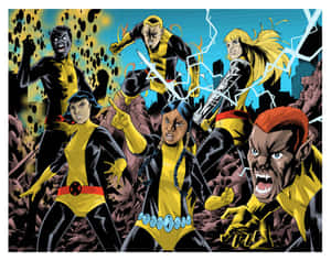 The New Mutants Cast Assemble In Their Superpowered Forms Wallpaper
